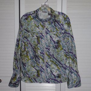 Chicos snakeskin/mermaid print jacket